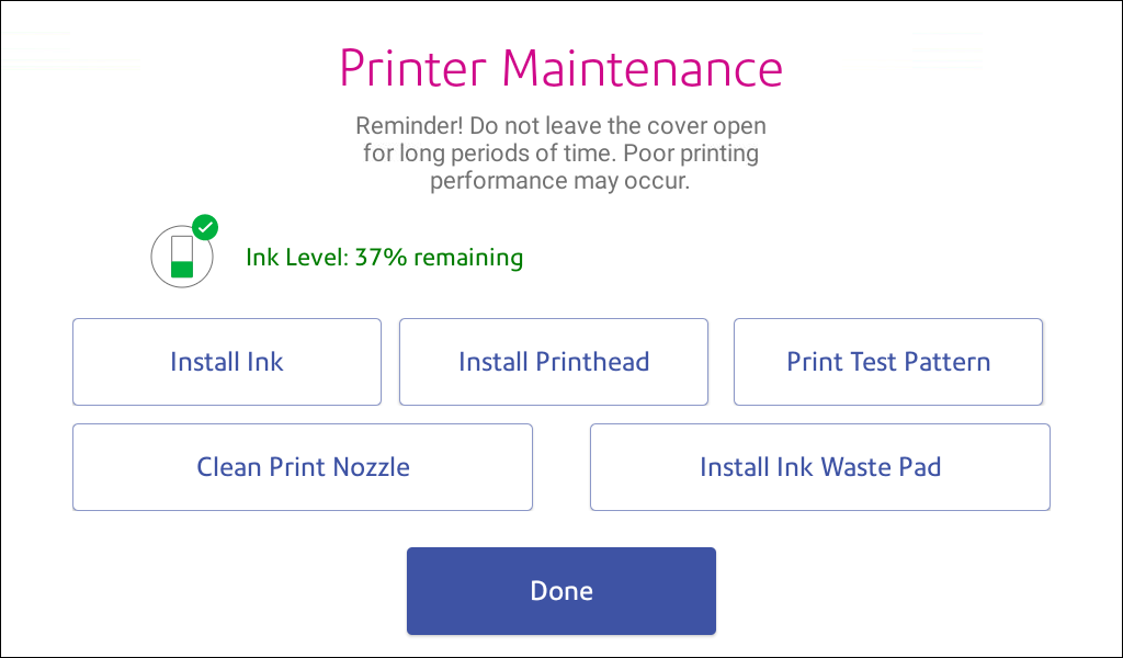 Check ink level